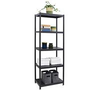 shelfr Étagère Industrielle Métallique - 61x41x170 Étagère Rangement Noire Metal - 5 Niveaux Etagere Design - Console Metal Noir Meuble de Rangement Cuisine Bibliotheque Metal Etagere Plantes Metal