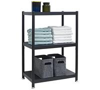 shelfr Étagère Industrielle Métallique - 61x41x90 Étagère Rangement Noire Metal - 3 Niveaux Etagere Design - Console Metal Noir Meuble de Rangement Cuisine Bibliotheque Metal Etagere Plantes Metal