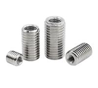 SHELIZI Acier Inoxydable 304 Adaptateur d'Écrous Filetés Interne-Externe - Raccord Convertisseur à Douille Insert - M2/M2.5/M3/M4/M5/M6/M8/M10/M12 20Pcs M4*M6*L6