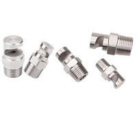 SHELIZI Buse à Jet Plat à Angle Large en INOX 304 - Format BSPT 1/8, 1/4, 3/8, 1/2, 3/4 5Pcs 3/8(Orifice Diameter 2.0mm)