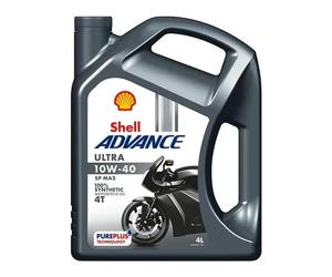Shell 550027077 Advance 4T Ultra 10W 40 4L Huile Moteur De Moto 4 Temps