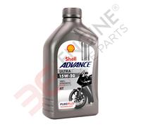 Shell Advance 4T 15W-50 Ultra 100% Synthétique Huile De Moto - 1 L