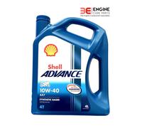 Shell Advance 4T AX7 10W40 Synthétique 4 Temps Moto Huile Moteur - 4L
