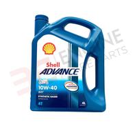 Shell Advance AX7 10W-40 4T Moto Huile Semi Synthétique 4 Litres 4L