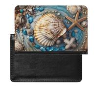 Shell Art Étui de protection pour passeport avec blocage RFID, porte-carte d'identité, portefeuille de voyage sécurisé pour passeport, tickets, cartes de crédit, style, taille unique, Style :, Taille