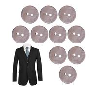 Shell Buttons Bulk - 10pcs Round Clothing Buttons | 2-holes Design River Shell Cardigan Button For Suit, Coat, Windbreaker, Sweater And Others