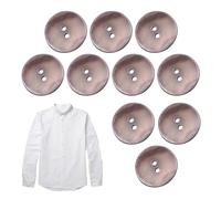 Shell Buttons Bulk - 10pcs Round Clothing Buttons | 2-holes Design River Shell Cardigan Button For Suit, Coat, Windbreaker, Sweater And Others