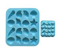 Shell Chocolate Mold - 16 Cavity Easy Release Non-Stick Baking Supplies | Silicone Craft Molds Home Bar Coffee Shop Bakery Picnic Chocolate Jelly Cookie Mini Dessert