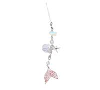 Shell Fish Tail/Bass/Heart Needle Keychain Colorful Beded Phone Charm Bag Pendre Pendre Pour Les Femmes Et Les Filles Fashion Mobile Accessoire