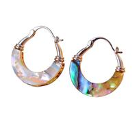 Shell Gold Earrings Colorful Gold Natural Shell Jewelry