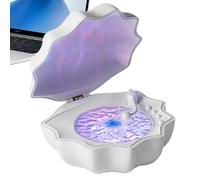 Shell Haut-Parleur Lumière - Faible Audio Élégant, Lampe Coquillage Artisanat | Beacon Ambient Mood Beacon, Émetteur de Tonalité Aquatique Apaisant, Pièce de Shimmer Décorative, Ambianc de Soirée
