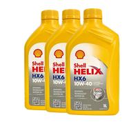 SHELL Helix HX6 10W-40 Huile Moto MB 229.3, VW 501 01, Renault RN0700, 3x1 Litre