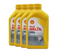 SHELL Helix HX6 10W-40 Huile Moto MB 229.3, VW 501 01, Renault RN0700, 4x1 Litre
