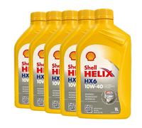 SHELL Helix HX6 10W-40 Huile Moto MB 229.3, VW 501 01, Renault RN0700, 5x1 Litre