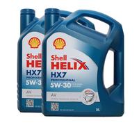 SHELL Helix HX7 Professional Av 5W-30 Huile VW 505 00, 01, 2x5 Litre