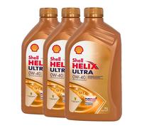 SHELL Helix Ultra 0W-40 Huile MB 229.5,Renault RN0710,VW 505 00, 3x1 Litre