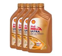SHELL Helix Ultra 0W-40 Huile MB 229.5,Renault RN0710,VW 505 00, 4x1 Litre