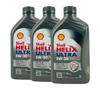 SHELL Helix Ultra Ect C3 5W-30 Huile Moto MB 229.51, 229.31, Api Sn, 3x1 Litre