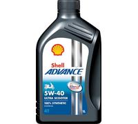 SHELL Huile moteur Advance 5W-40 Huile entièrement synthétique API SM Ultra Scooter 1 L Compatible avec VESPA MOTORCYCLES S, SYM MOTORCYCLES SYMPHONY