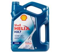 SHELL Huile moteur Helix 10W-40 ACEA A3/B4 API CF HX7 DIESEL 4 L Compatible avec VW Golf IV 3/5 portes 1J1 Polo IV 3/5 portes 9N, 9A Golf III 3/5 portes 1H1 Golf II 3/5 portes 19E, 1G1