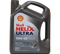 SHELL Huile moteur Helix 10W-60 Huile entièrement synthétique ACEA A3/B3 ACEA A3/B4 API SN Ultra Racing 5 L Compatible avec VW Golf 4 3/5 portes 1J1 Golf 5 3/5 portes 1K1, BMW 3 Berline E90, AUDI