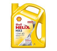 SHELL Huile moteur Helix 15W-40 Huile minérale ACEA A3/B3 API SN API CF HX5 4 L Compatible avec RENAULT Clio 3 3/5 portes BR0/1, CR0/1 Clio 2 3/5 portes BB, CB, BB0/1/2, CB0/1/2, PEUGEOT, BMW