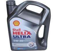 SHELL Huile moteur Helix 5W-30 ACEA C3 API SN Ultra Professional AG 4 L Compatible avec OPEL Corsa D 3/5 portes S07 Mokka/Mokka X J13 Insignia A Sports Tourer G09 Zafira B A05 Corsa E 3/5 portes X15
