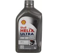 SHELL Huile moteur Helix 5W-30 Huile entièrement synthétique huile ACEA C3 API SN Ultra Professional AV-L 1 L Compatible avec VW Golf VII 3/5 portes 5G1, BQ1, BE1, BE2 Golf IV 3/5 portes 1J1