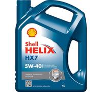 SHELL Huile moteur Helix 5W-40 ACEA A3/B4 API SN Plus API SN HX7 4 L Compatible avec VW Golf 7 3/5 portes 5G1, BQ1, BE1, BE2 Golf 4 3/5 portes 1J1 Golf 5 3/5 portes 1K1 Golf 6 3/5 portes 5K1