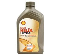 SHELL Huile moteur Helix Ultra 0W-20 ACEA C5 API SN Professional AS-L 1 L Compatible avec FIAT 500 3 portes 312 500 C Cabriolet 312 500X 334 Panda III 3/5 portes 312, 319 Freemont 345 500L 351, 352