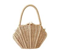 Shell Purse | Handwoven Phone Wallet Bag With Top Handle |Seashell Handbag | Sea Shell Purse for Summer Beach Wedding Evening Vacation Spring Shell Purse Handwoven Phone Handbag Tote with Top Handle
