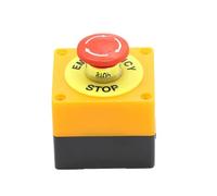Shell Red Sign Push Button Switch DPST Mushroom Emergency Stop Button AC 660V 10A NO+NC LAY37-11ZS NWPNLXEA(1 UK)