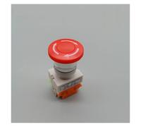 Shell Red Sign Push Button Switch DPST Mushroom Emergency Stop Button AC 660V 10A NO+NC LAY37-11ZS NWPNLXEA(22mm)