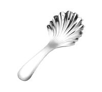 Shell Table Spoon - Vintage Style Stainless Steel Compact Dinner Spoon, Decorative Handle Cutlery Tool Set | Ice Cream Cereal Serving Uses Elegant Restaurant Dining Utility System