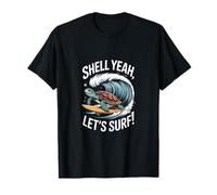Shell Yeah Lets Surf Turtle Wave Rider Sea T-Shirt