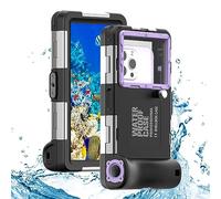 ShellBox Case Étui de plongée 2e génération pour iPhone 16 Pro Max/16 Pro/16 Plus/16/Samsung Galaxy SeriesS24-S20 Ultra, téléphones universels [4,9 à 6,9 pouces], plongée avec tuba [15 m] protection