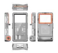 Shellbox Nouvellement Amélioré Multicolore Ip68 Standard 15 M/50ft Plongée/Natation Photographie Professionnel Plongée Étanche Coque De Téléphone.Gray Orange.Case & Strap
