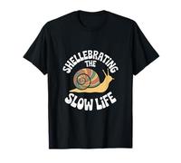 Shellebrating The Slow Life Snail Shell Slow Living T-Shirt