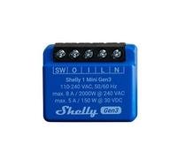 Shelly 1 Mini Gen3 WLAN Relais 8A Bluetooth Smart Home Dry Contact WiFi