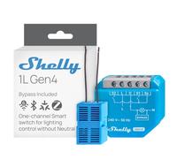 Shelly 1L Gen4 - Interrupteur Relais Connecté 1 Canal 16A 200W | Sans Fil Neutre, Wi-Fi, Zigbee, Matter et Bluetooth, Bypass Inclus, Horaires et Scènes, Compatible avec Alexa, Google Home