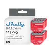 Shelly 1PM Gen4 Interrupteur à relais intelligent alimenté par Wi-Fi, 1 canal, 16 A, mesure de puissance, domotique, pas de hub nécessaire, Alexa, Apple HomeKit & Google Home, Zigbee & Matter (4