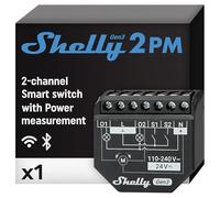 Shelly Shelly 2PM Gen3 Actionneur de mesure de commutateur Bluetooth, Wi-Fi