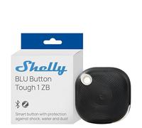 Shelly BLU Button Tough 1 ZB Noir - Bouton de Domituque Zigbee et Bluetooth, Télécommande dispositifs, Scènes intelligents, Multi-clic, IP64, Cryptage Robuste, Commande à Distance app