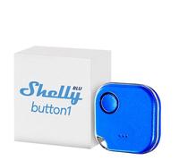Shelly BLU Button1 Bleu - Bouton télécommande intelligente, Contrôleur Domotique Bluetooth, Commades et Scènes intelligentes, app iOS, Android, Compatible avec BTHome