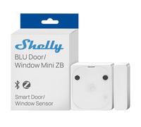Shelly BLU Door/Window Mini ZB Blanc - Mini détecteur d'ouverture | Porte et Fenêtre, Zigbee et Bluetooth, Capteur d'inclinaison et de luminosité, Pile 5 ans