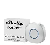 Shelly Button 1 - Blanc | Bouton télécommande connecté | Contrôleur de scènes et d’actions Wi-Fi | Batterie intégrée | Indicateur LED | Portée 30 à 50 m | Alexa, Google Home | App iOS & Android