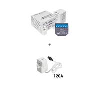 Shelly EM con Pinze 120A + 50A - Misuratore di Energia Wi-Fi a 2 Canali