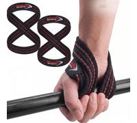 Shelly Figure 8 sangles pour haltérophilie et haltérophilie - Sangles en coton disponibles en 4 tailles - Double boucle pour les amateurs d'entraînement - Soutien de la main - Pour homme et femme