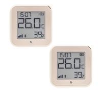 Shelly H&T Gen 3 Ivory Lot de 2 capteurs de température et d'humidité Wi-Fi et Bluetooth, automatisation domestique, pas de hub nécessaire, longue durée de vie de la batterie, montage mural