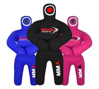 Shelly Kids MMA Wrestling Dummy, Punching Bag, Brazilian Wrestling Buddies, Jiu-Jitsu Standing Position, Martial Arts, Boxing, Karate, Dummy Training Unfilled (Black)